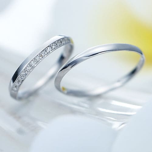 【結婚指輪】Ange(アンジェ) K10ホワイトゴールド ストレートライン 11-22-4241-K10WG