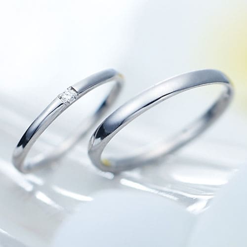 【結婚指輪】Ange(アンジェ) K10ホワイトゴールド ストレートライン 11-22-4242-K10WG