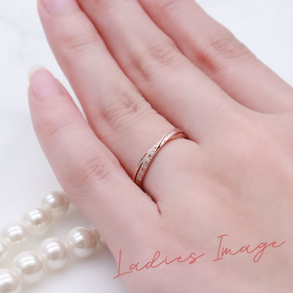 結婚指輪】LoversRing Truelove ピンクゴールドホワイトゴールド LSR0656DPK-WG |  ペアアクセサリー専門店Fiss(フィス)公式通販