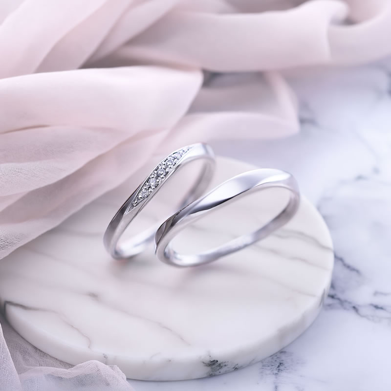 Ange(アンジェ) シルバー S字ラインペアリング 11-22-4238-SV