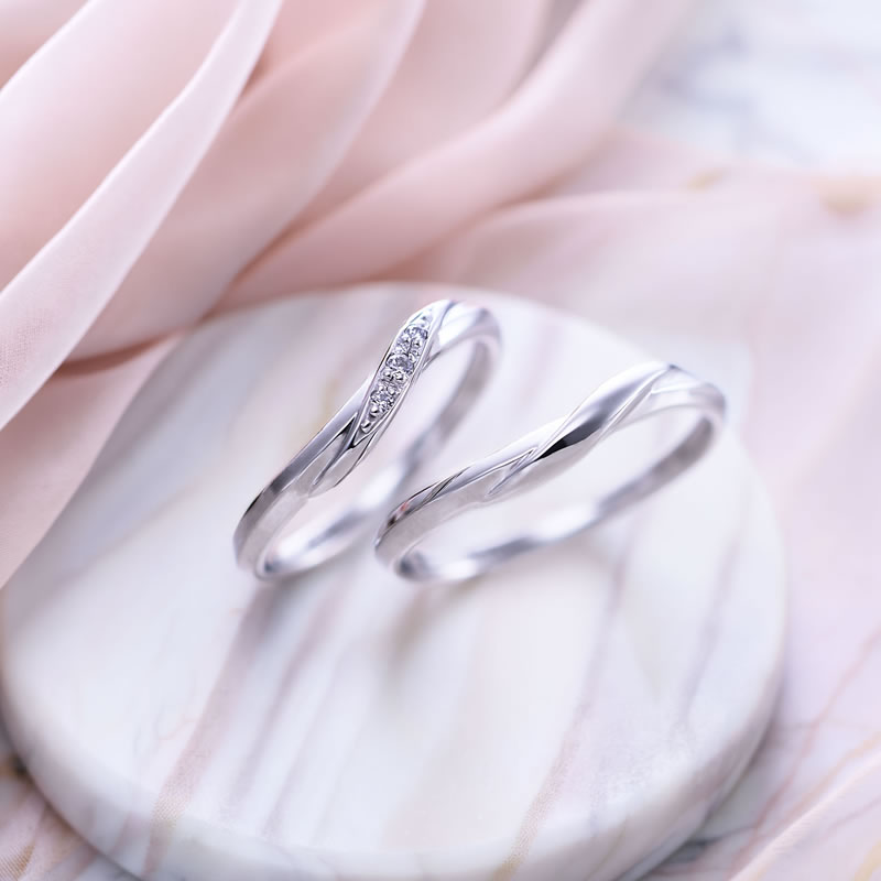 Ange(アンジェ) シルバー S字ラインペアリング 11-22-4240-SV