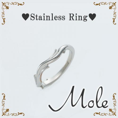 Mole(モレ) ウェーブピンキーリング GRSS310 【単品】シルバー