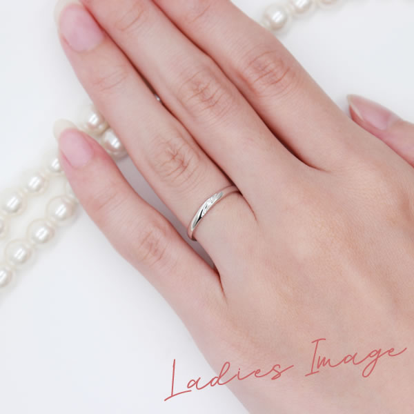 結婚指輪 Ange K10ホワイトゴールド ストレートライン 11-22-4243