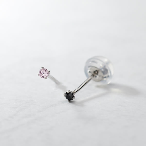 誕生石シリーズ 14種類の誕生石から選べるプラチナペアピアス 石1.7mm 46-7709 (片耳ペア)
