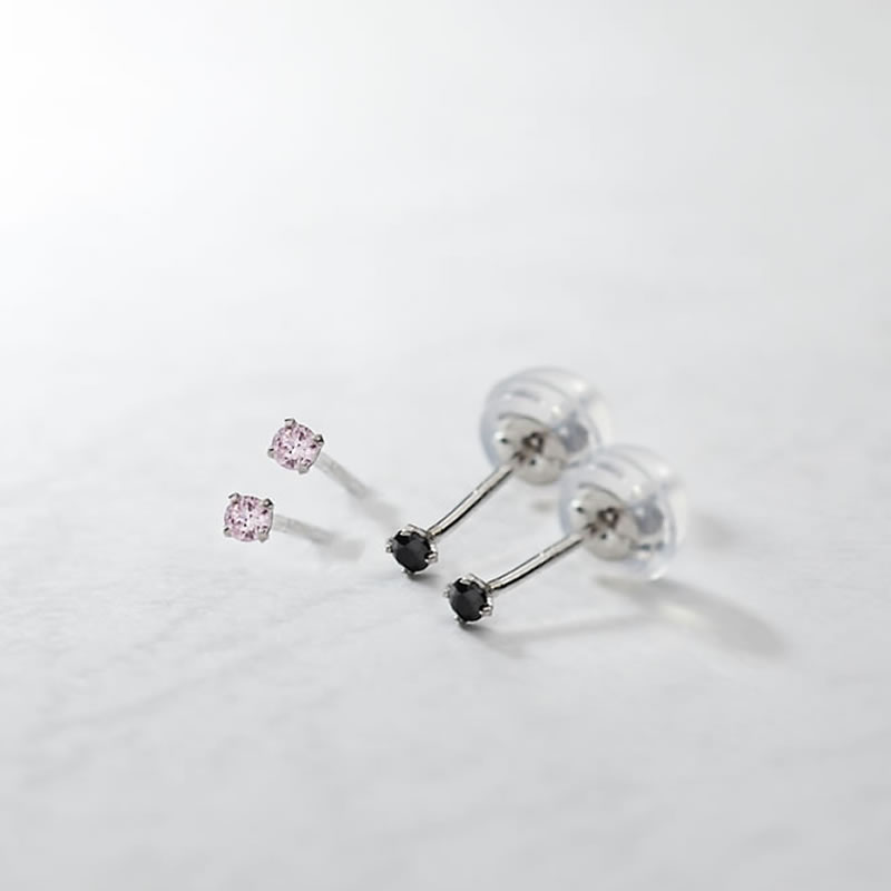 誕生石シリーズ 14種類の誕生石から選べるプラチナペアピアス 石1.7mm 46-7709 (両耳ペア)