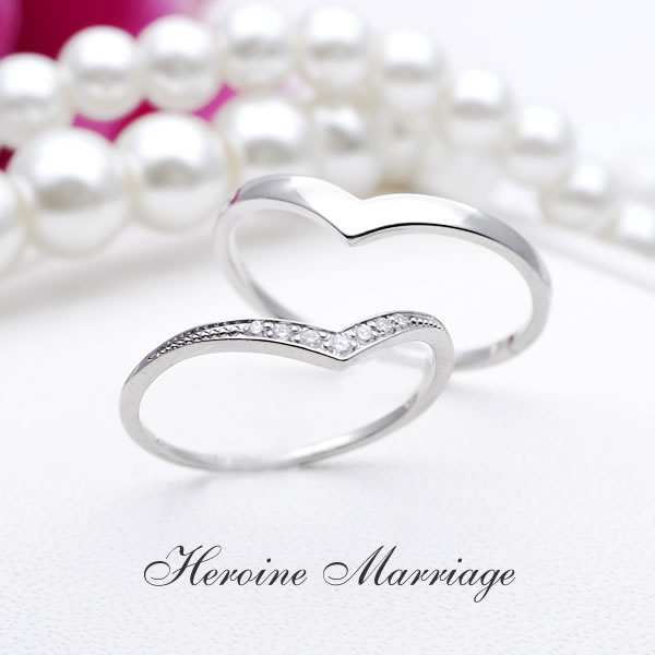 【結婚指輪】ヒロインマリッジ セミオーダーメイド 26-5798PT_26-5484SV (Lu)