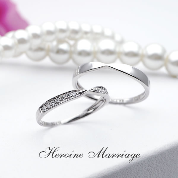 【結婚指輪】ヒロインマリッジ セミオーダーメイド 26-5799PT_26-5486SV (Lu)