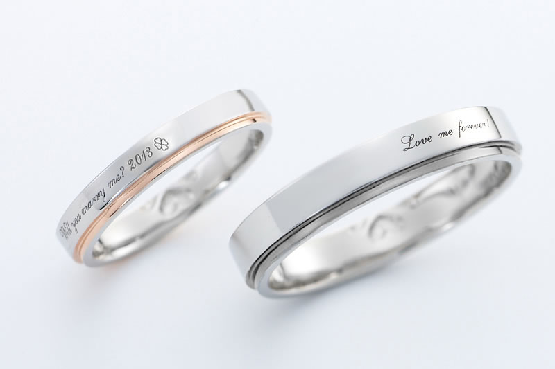【結婚指輪】セミオーダーメイド　刻印・015R-K