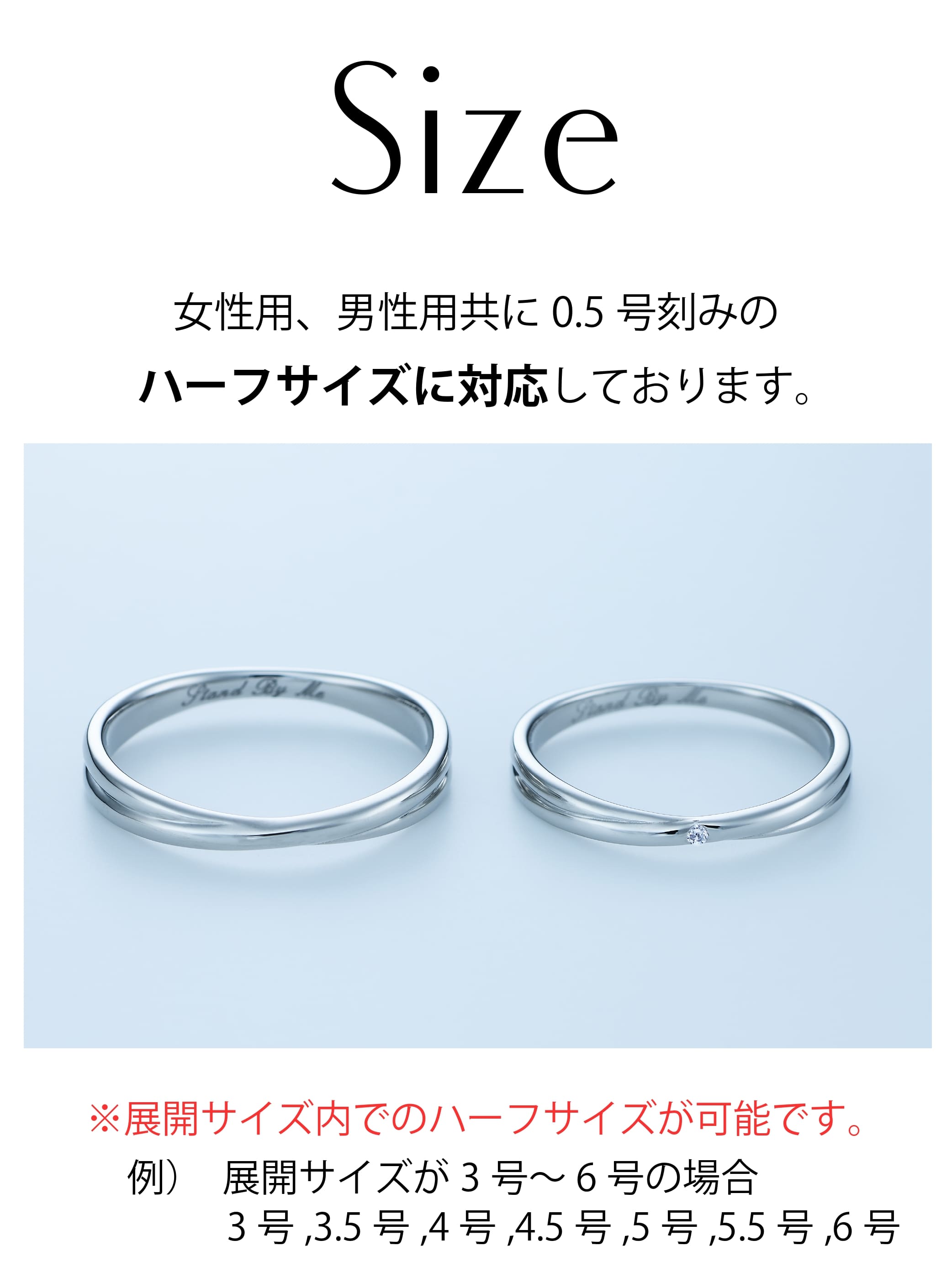 選べるサイズについて