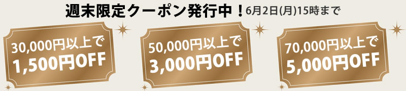 週末限定クーポン