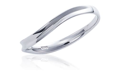S字(ウェーブ)デザインの結婚指輪