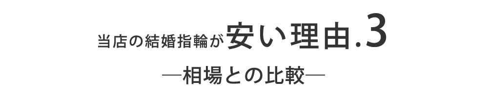 当店の結婚指輪が安い理由3