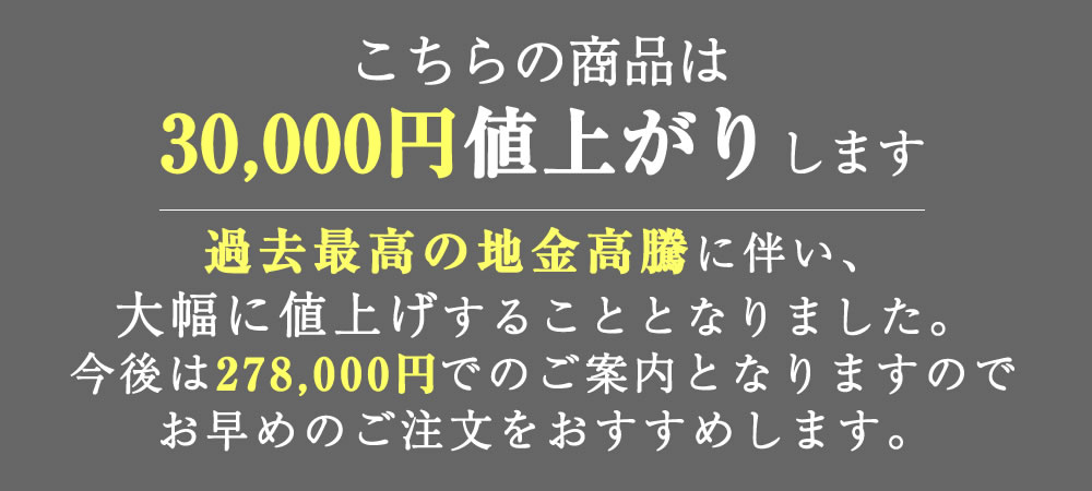 値上げ案内