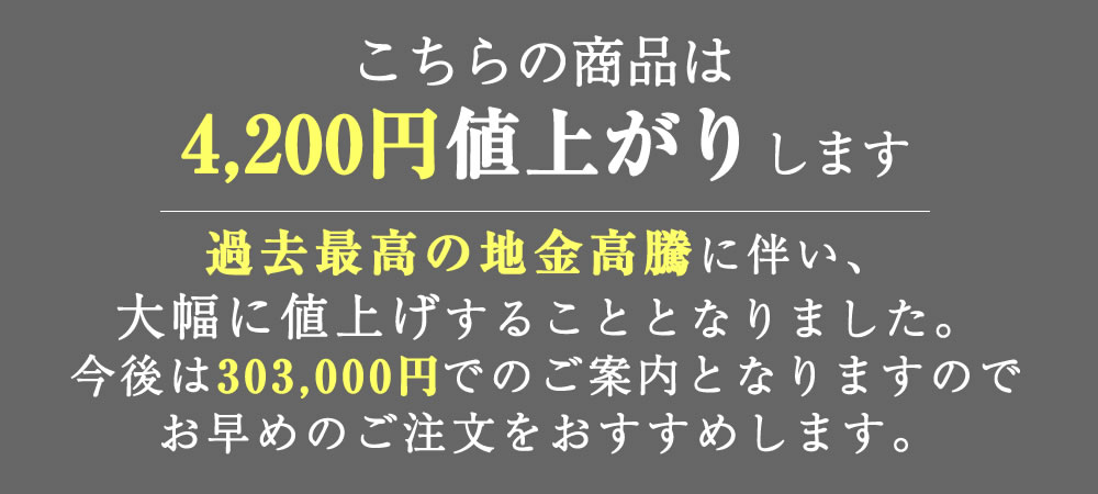 値上げ案内