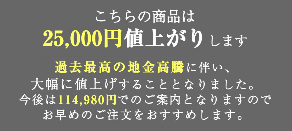 値上げ案内