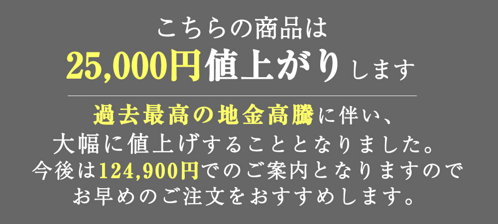 値上げ案内