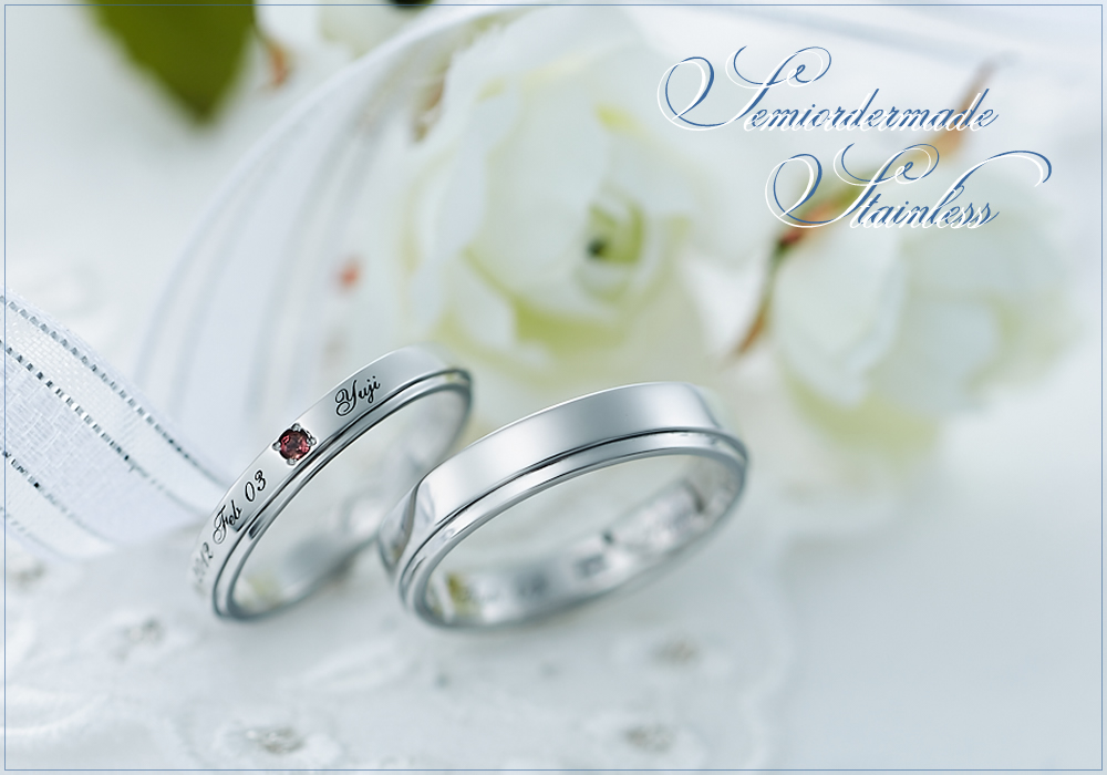 【結婚指輪】セミオーダーステンレスST015R-KS