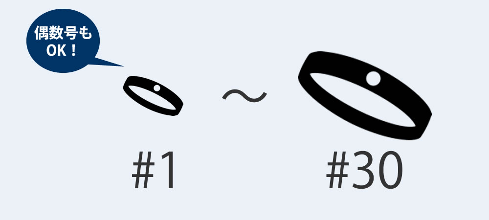 サイズ展開のイメージ画像