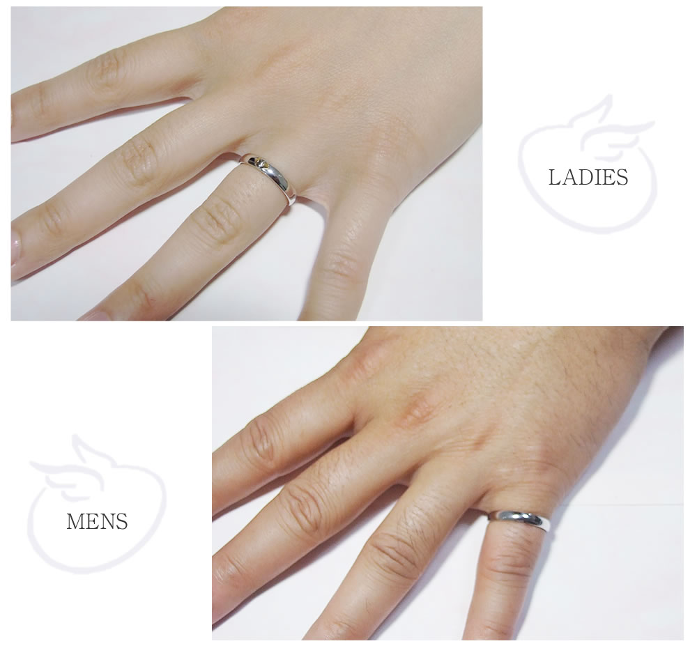 【結婚指輪】天使の卵の着用イメージ