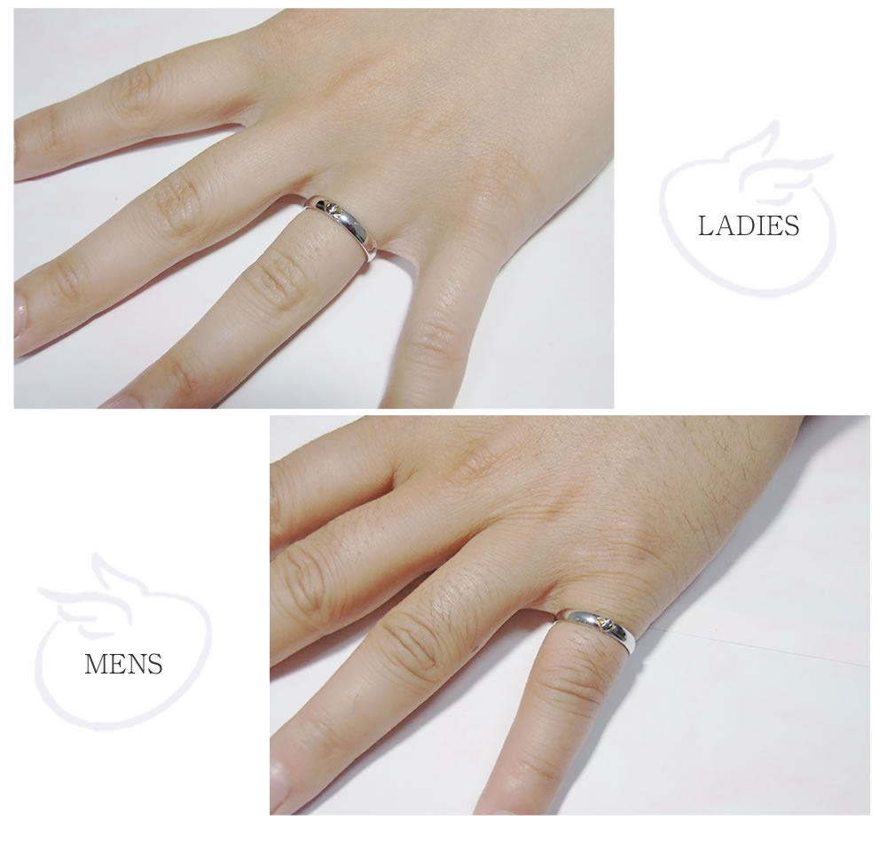 【結婚指輪】天使の卵の着用イメージ