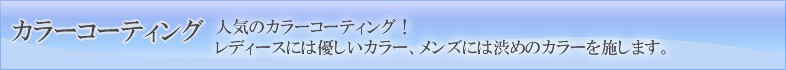 人気のカラーコーティング