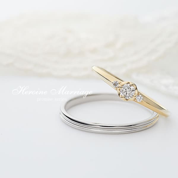 【婚約指輪+結婚指輪】ヒロインマリッジ 〜プロミスシリーズ〜 11-4167SV_20-2321K18YG