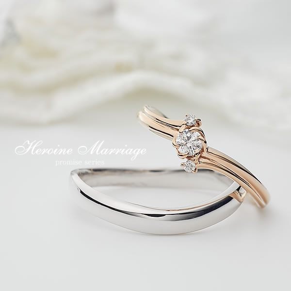 【婚約指輪+結婚指輪】ヒロインマリッジ 〜プロミスシリーズ〜11-4157SV_ 20-0857K10PG