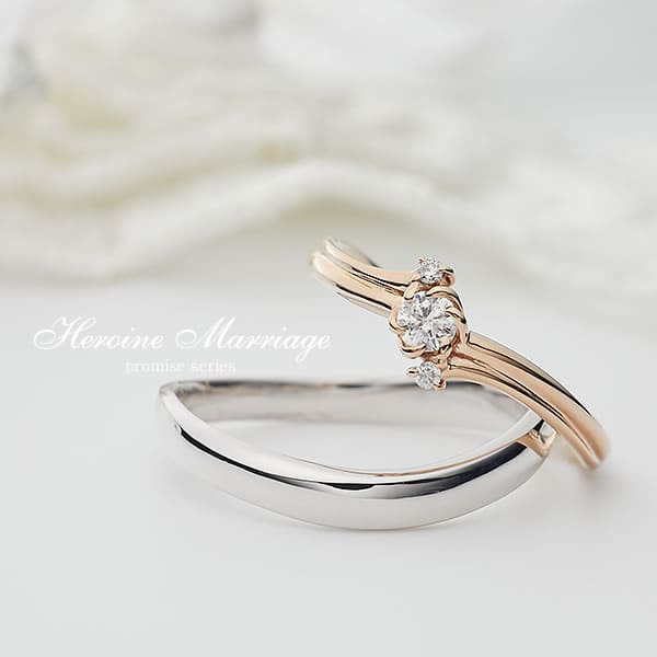 【婚約指輪+結婚指輪】ヒロインマリッジ 〜プロミスシリーズ〜11-4157SV_ 20-0857K18PG