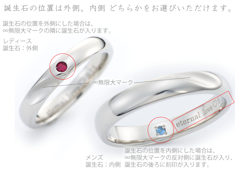 セミオーダーメイド・ペアリング・刻印・誕生石017R-KS