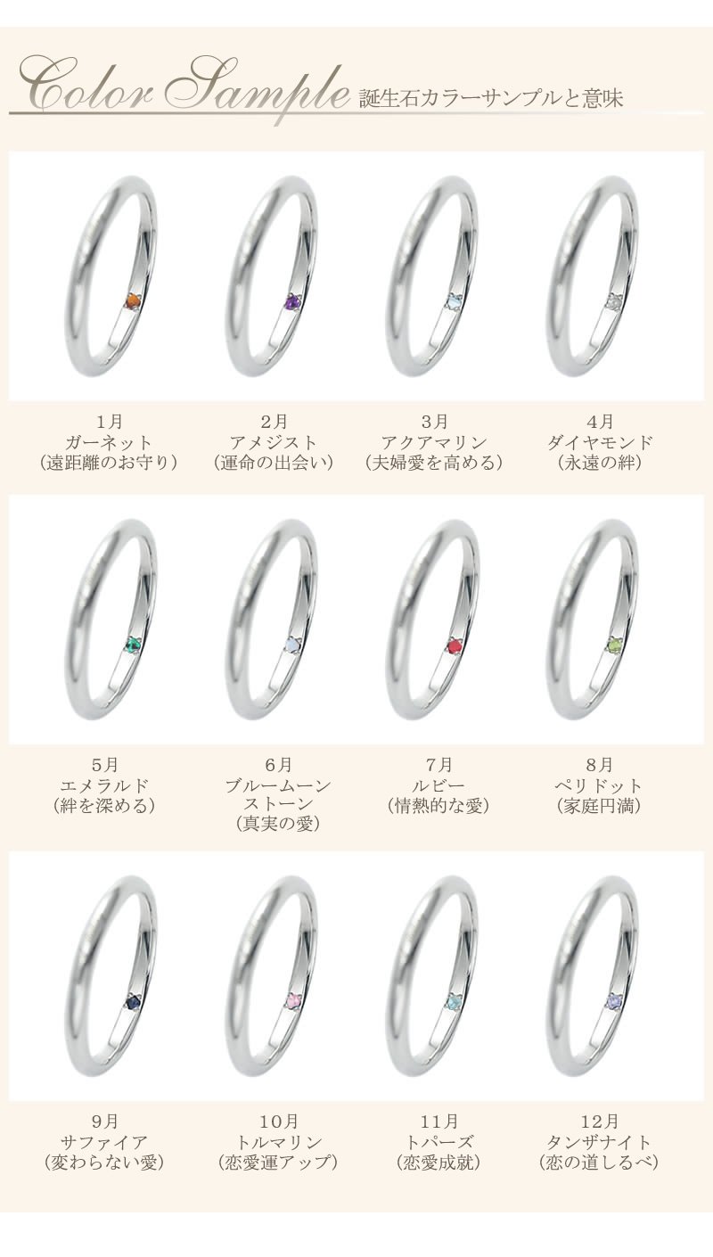 誕生石カラーサンプル