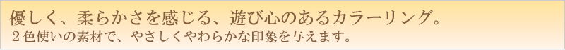 優しくやわらかさを感じる遊び心のあるカラーリング