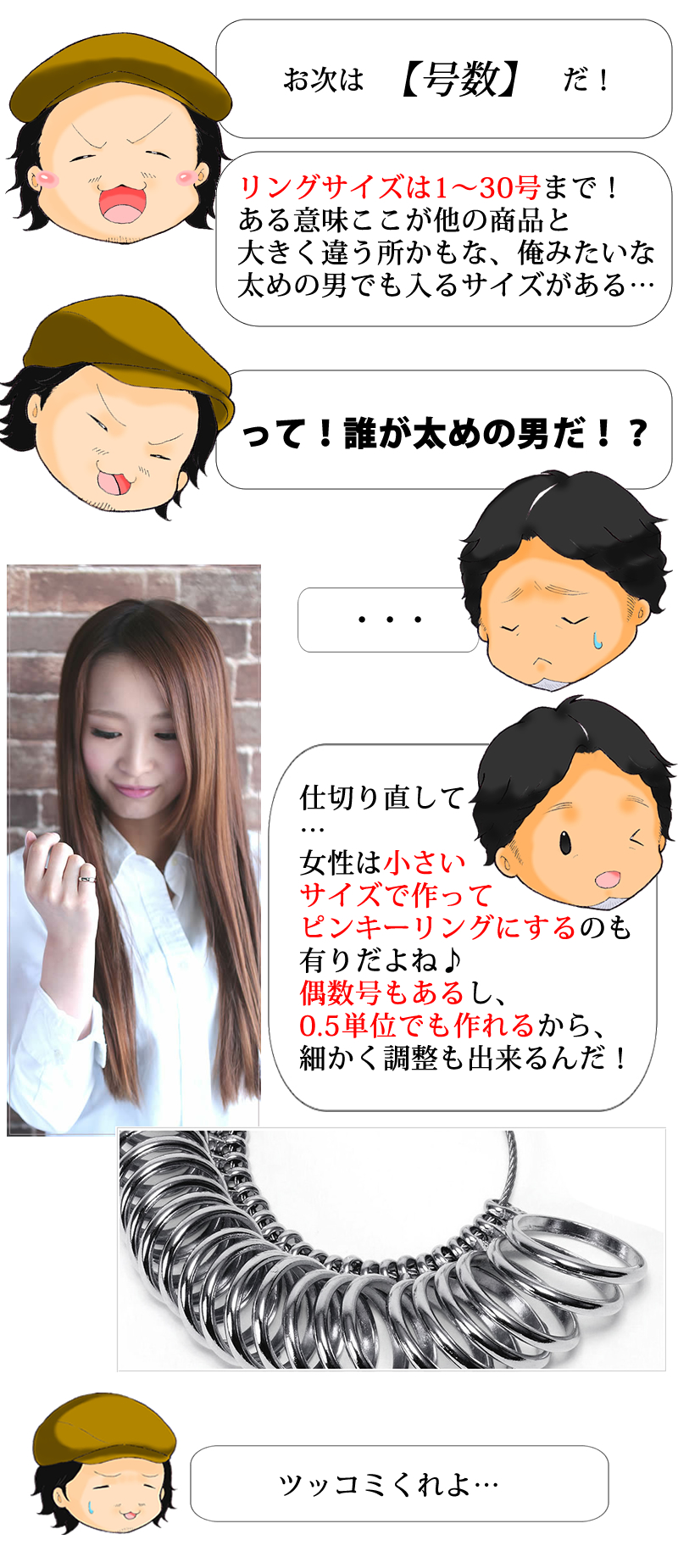 ペアアクセサリー FISSセミオーダーメイド 漫画で解説 ペアリング 号数